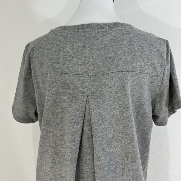 RXB Womens Top M Gray Floral Embroidered Blouse Flowy Comfy T Shirt NWT - Picture 6 of 13